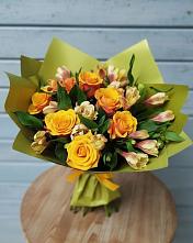 Букет цветов из:  Альстромерии и Розы в Новой Ляде