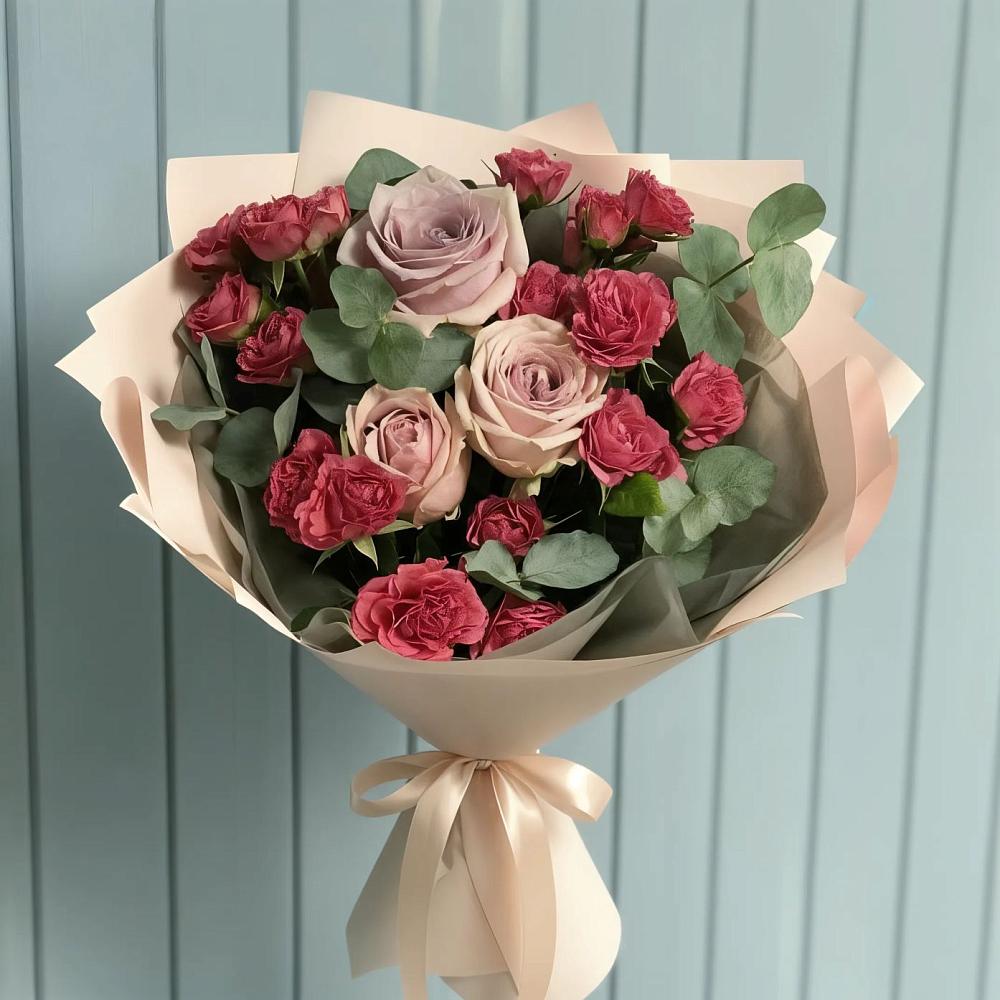 Букет цветов из: Гвоздики и Розы в Новой Ляде