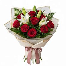 Букет цветов из:  Лилии и Розы в Новой Ляде