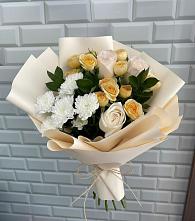 Букет цветов из:  Розы и Хризантемы #REPLACE_PRED# Новой Ляде