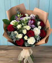 Букет цветов из:  Розы и Альстромерии в Новой Ляде