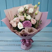 Букет цветов из:  Розы и Лизиантусы #REPLACE_PRED# Новой Ляде