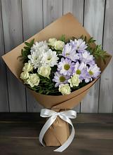 Букет цветов из:  Хризантемы и Розы в Новой Ляде