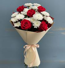Букет цветов из:  Розы и Хризантемы #REPLACE_PRED# Новой Ляде