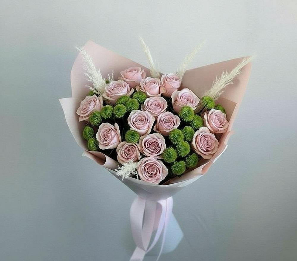 Букет цветов из: Розы и Хризантемы в Новой Ляде