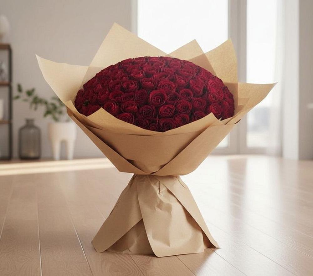 Букет 101 Красная роза в Новой Ляде