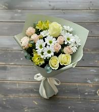 Букет цветов из:  Альстромерии, Розы и Хризантемы в Новой Ляде