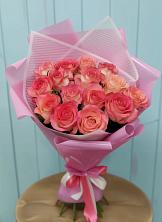 Букет 15 Розовых роз Равель в Новой Ляде