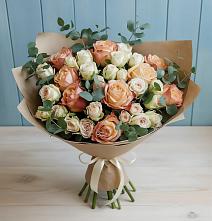 Букет цветов из:  Альстромерии и Розы #REPLACE_PRED# Новой Ляде